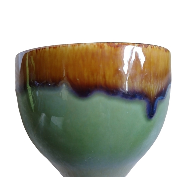 2 set Vintage MCM Ceramic Coffee Mugs Drip Glaze Pottery - Picture 8 of 16